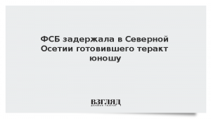 ФСБ задержала в Северной Осетии готовившего теракт юношу