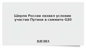 Шерпа России назвал условие участия Путина в саммите G20