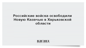 Российские войска освободили Новую Казачью в Харьковской области