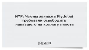 NYP: Члены экипажа Flydubai требовали освободить напавшего на коллегу пилота