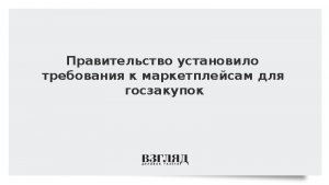 Правительство установило требования к маркетплейсам для госзакупок