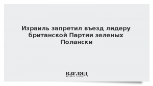 Израиль запретил въезд лидеру британской Партии зеленых Полански