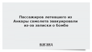 Пассажиров летевшего из Анкары самолета эвакуировали из-за записки о бомбе