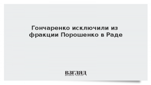 Гончаренко исключили из фракции Порошенко в Раде