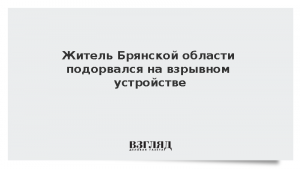 Житель Брянской области подорвался на взрывном устройстве