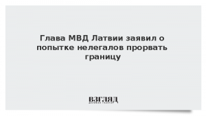 Глава МВД Латвии заявил о попытке нелегалов прорвать границу