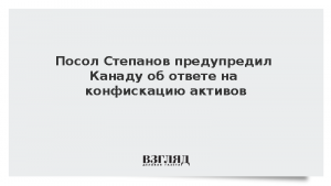 Посол Степанов предупредил Канаду об ответе на конфискацию активов