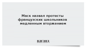 Маск назвал протесты французских школьников медленным вторжением