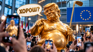 В Европарламенте любовались голым Трампом