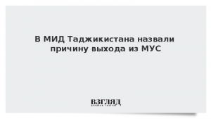 В МИД Таджикистана назвали причину выхода из МУС