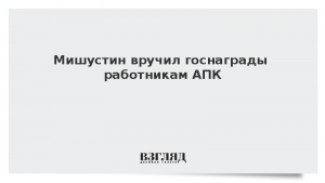 Мишустин вручил госнаграды работникам АПК