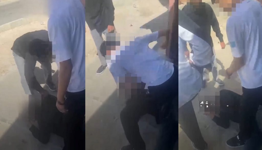 В Instagram-пабликах Актау появилось видео избиения мужчины подростками