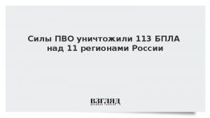 Силы ПВО уничтожили 113 БПЛА над 11 регионами России