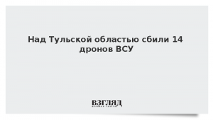 Над Тульской областью сбили 14 дронов ВСУ