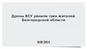 Дроны ВСУ ранили трех жителей Белгородской области