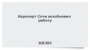 Аэропорт Сочи возобновил работу