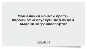 Мошенники начали красть пароли от «Госуслуг» под видом выдачи загранпаспортов