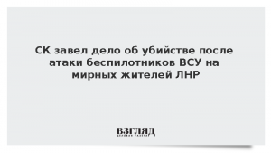 СК завел дело об убийстве после атаки беспилотников ВСУ на мирных жителей ЛНР