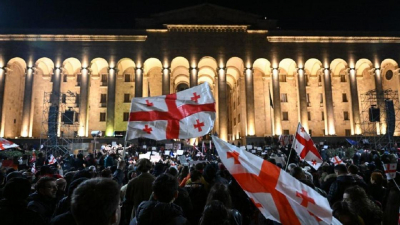 На акции против "закона об иноагентах" в Тбилиси задержали 14 человек. В парламенте произошла драка