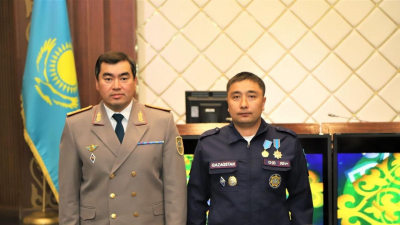 Карагандинский спасатель награждён медалью «Ерлігі үшін»